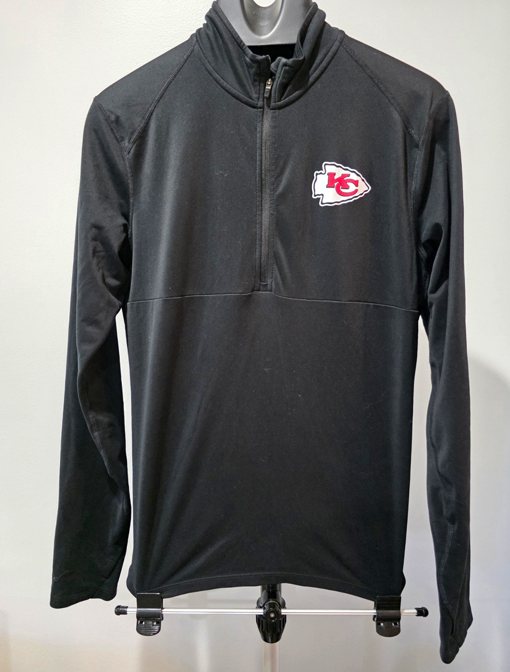 Nike Kansas City Chiefs NFL Dri-FIT Black 1/4 Zip Pullover Jacket Men’s M